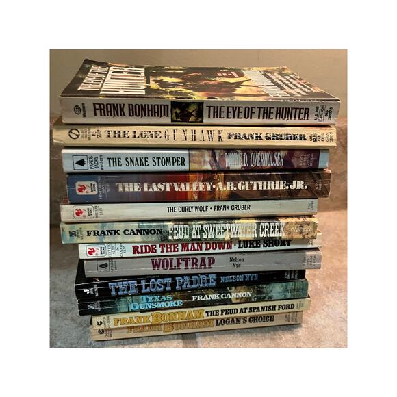 Western Book Lot of (12) Gruber, Bonham, Nye, Luke Short, Cannon, Paperback VTG - Picture 2 of 7